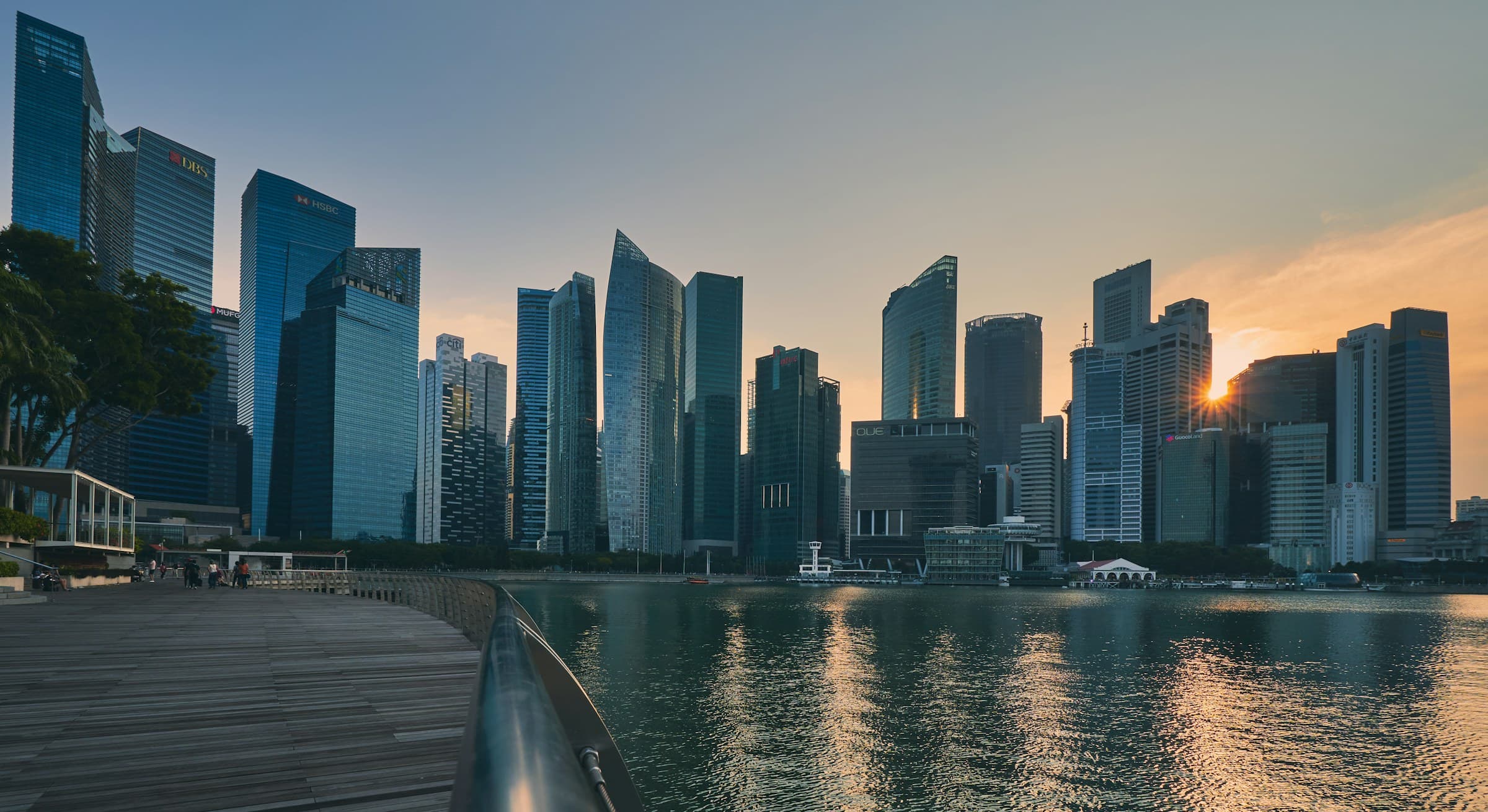 Marina Bay skyline in Singapore